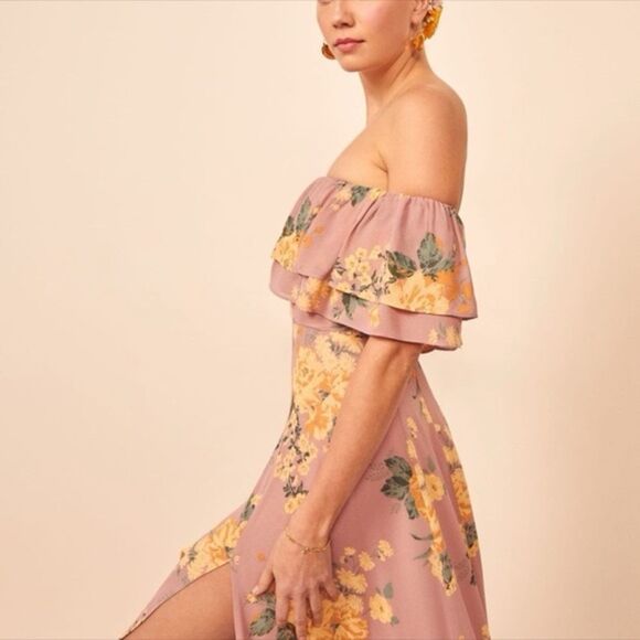 NWT** Reformation Abelia Dress- Gwenyth Maxi Size 6 Pink - Picture 4 of 15